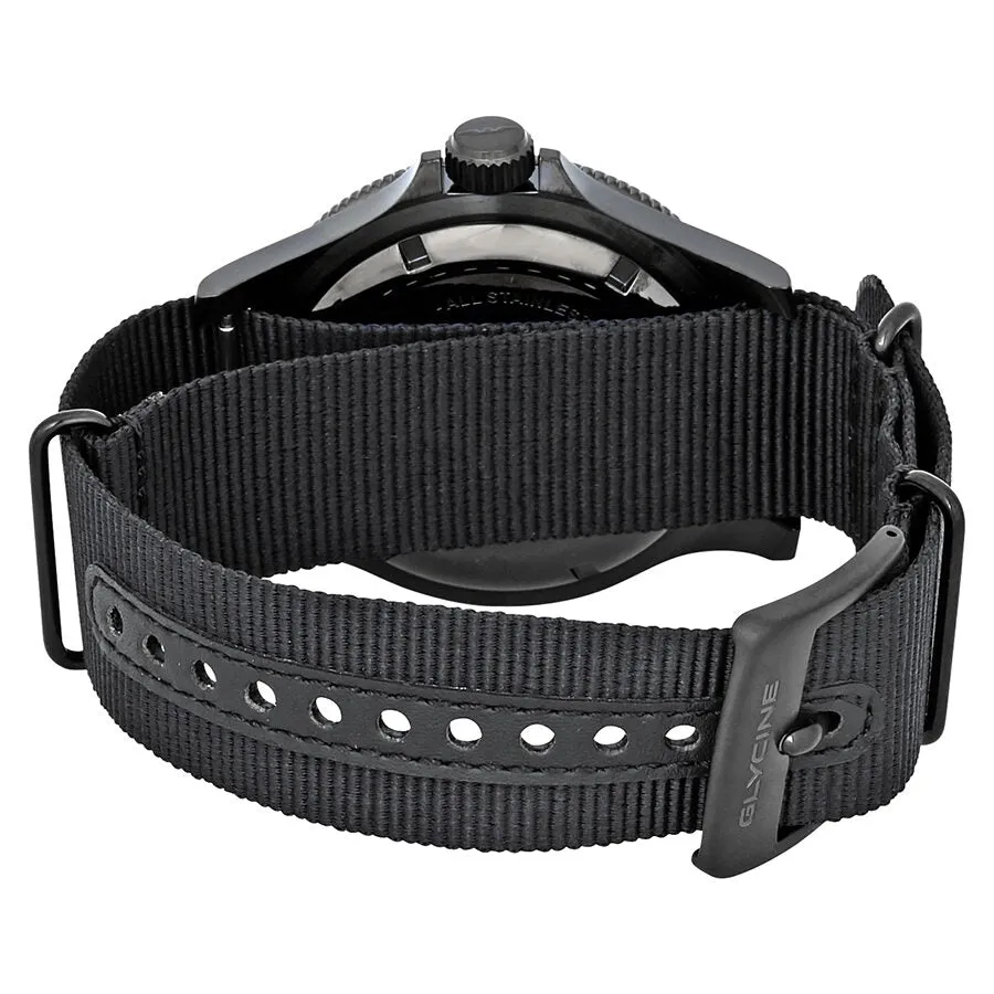 Glycine Combat SUB Automatic Black Dial Men's Nylon Watch GL0098