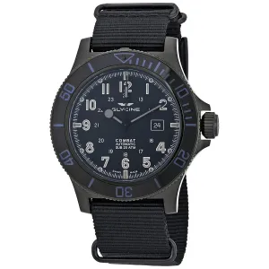 Glycine Combat SUB Automatic Black Dial Men's Nylon Watch GL0098