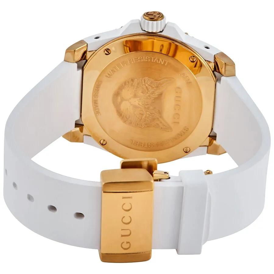 Gucci Dive Quartz White Dial Ladies Watch YA136322
