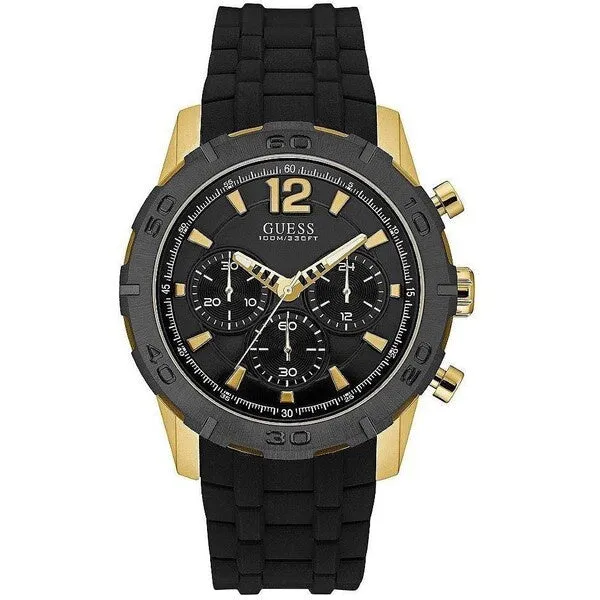 Guess Caliber Black Silicone Strap Men's Watch W0864G3