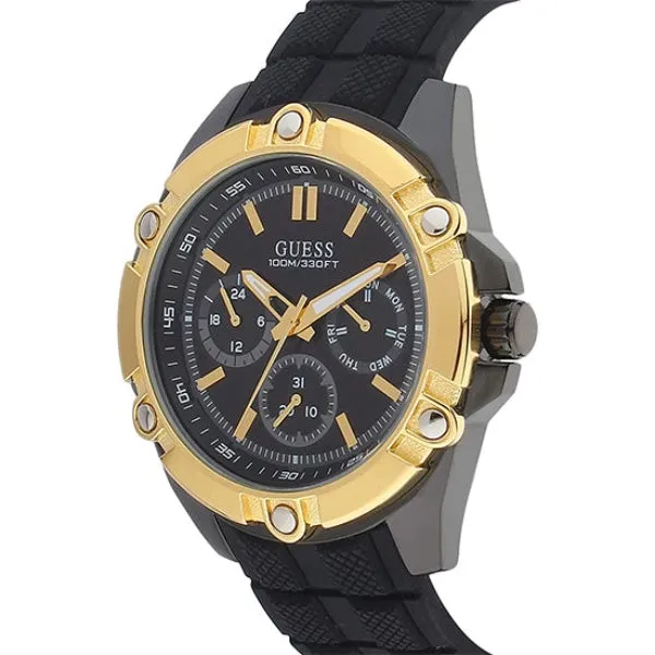 Guess Caliber Black Silicone Strap Men's Watch W0864G3