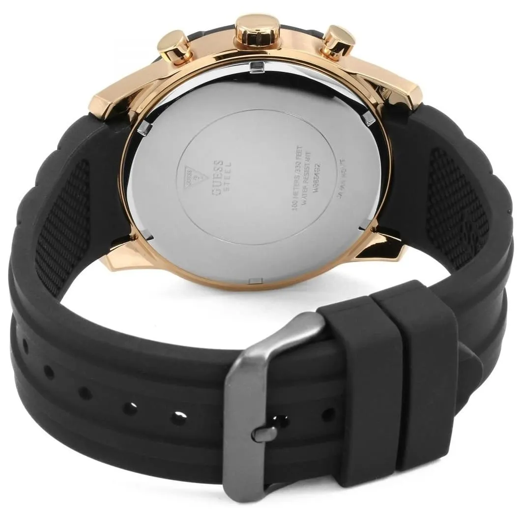 Guess Caliber Black Silicone Strap Men's Watch W0864G3