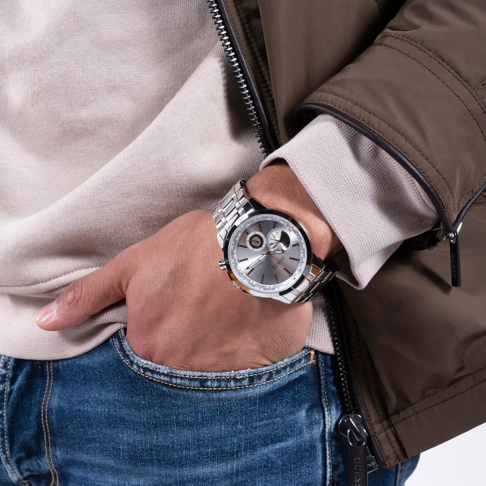 Guess GW0490G1 Men's Spec Silver Watch
