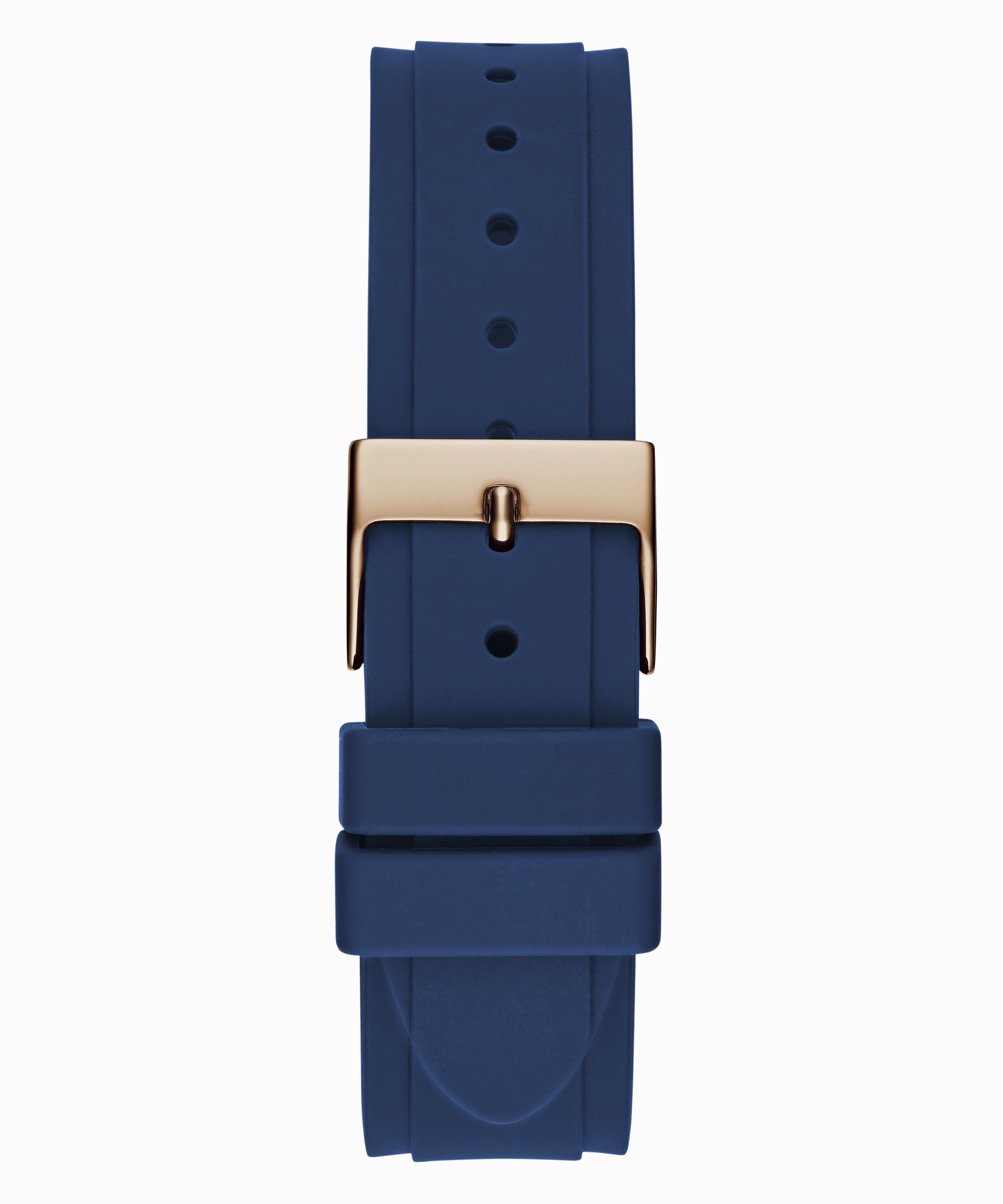 GUESS Ladies Blue Rose Gold Tone Multi-function Watch