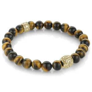 Italgem Steel Oro Bead Bracelet