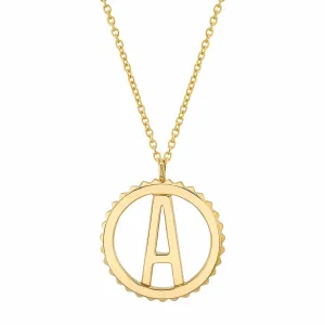 Michael M 14Y Mini Tetra Initial A Medallion