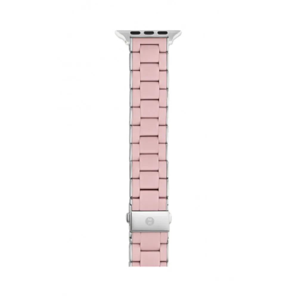Michele Barely Pink Silicone-Wrapped Band for Apple Watch®