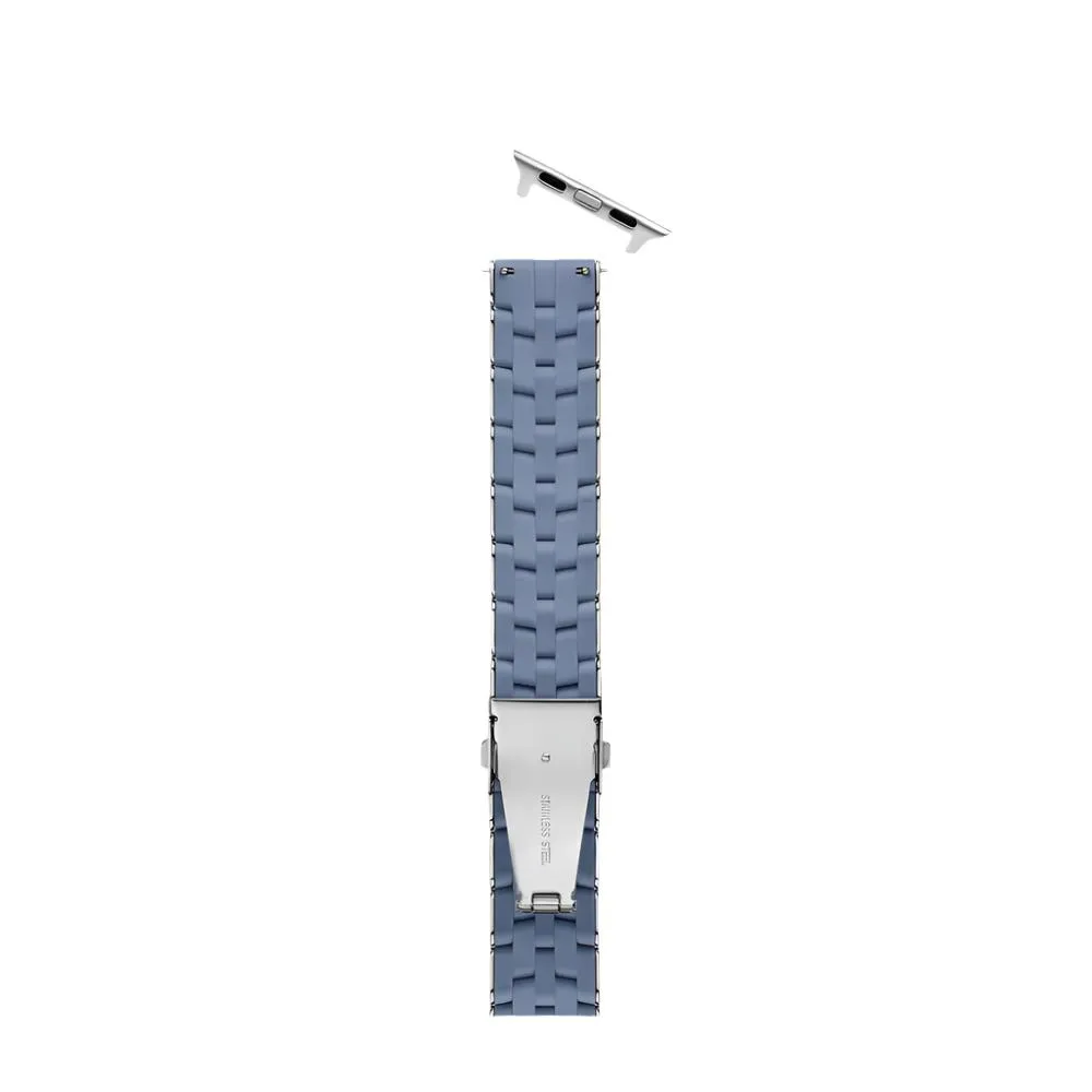 Michele Dusk Blue Silicone Bracelet Band for Apple Watch®