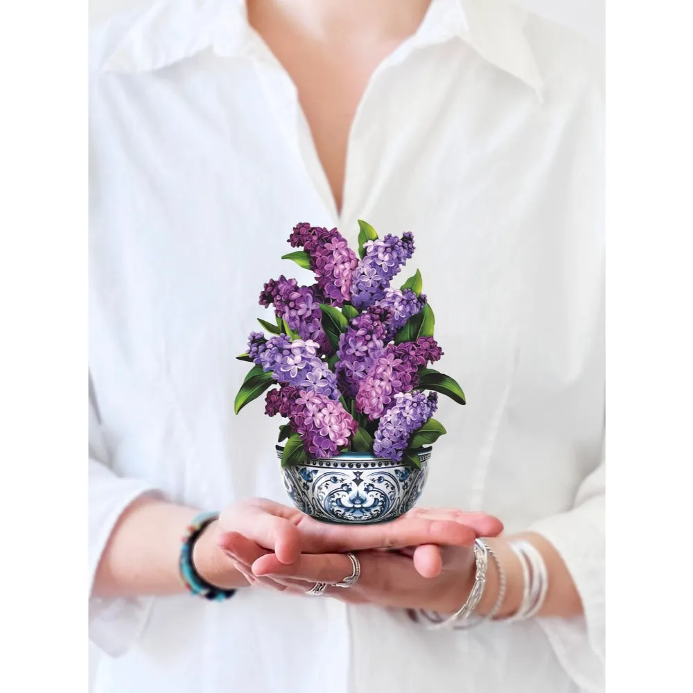 Mini Garden Lilacs Pop-Up Greeting Card