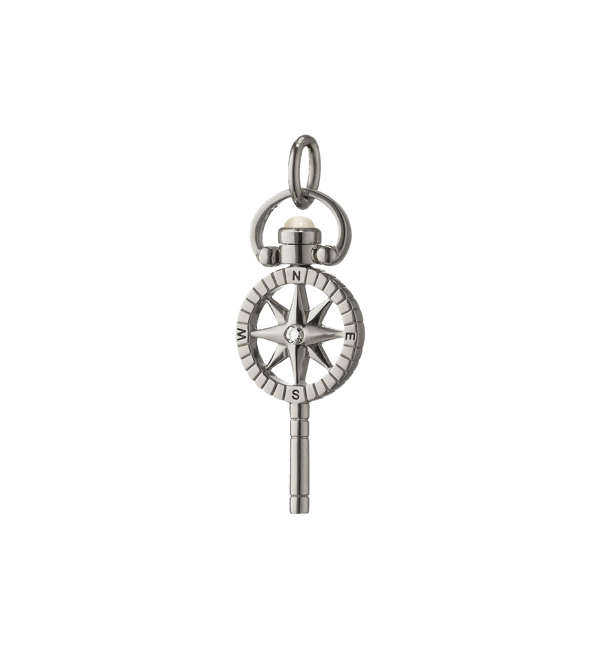 Monica Rich Kosann Mini Adventure Compass Key Charm