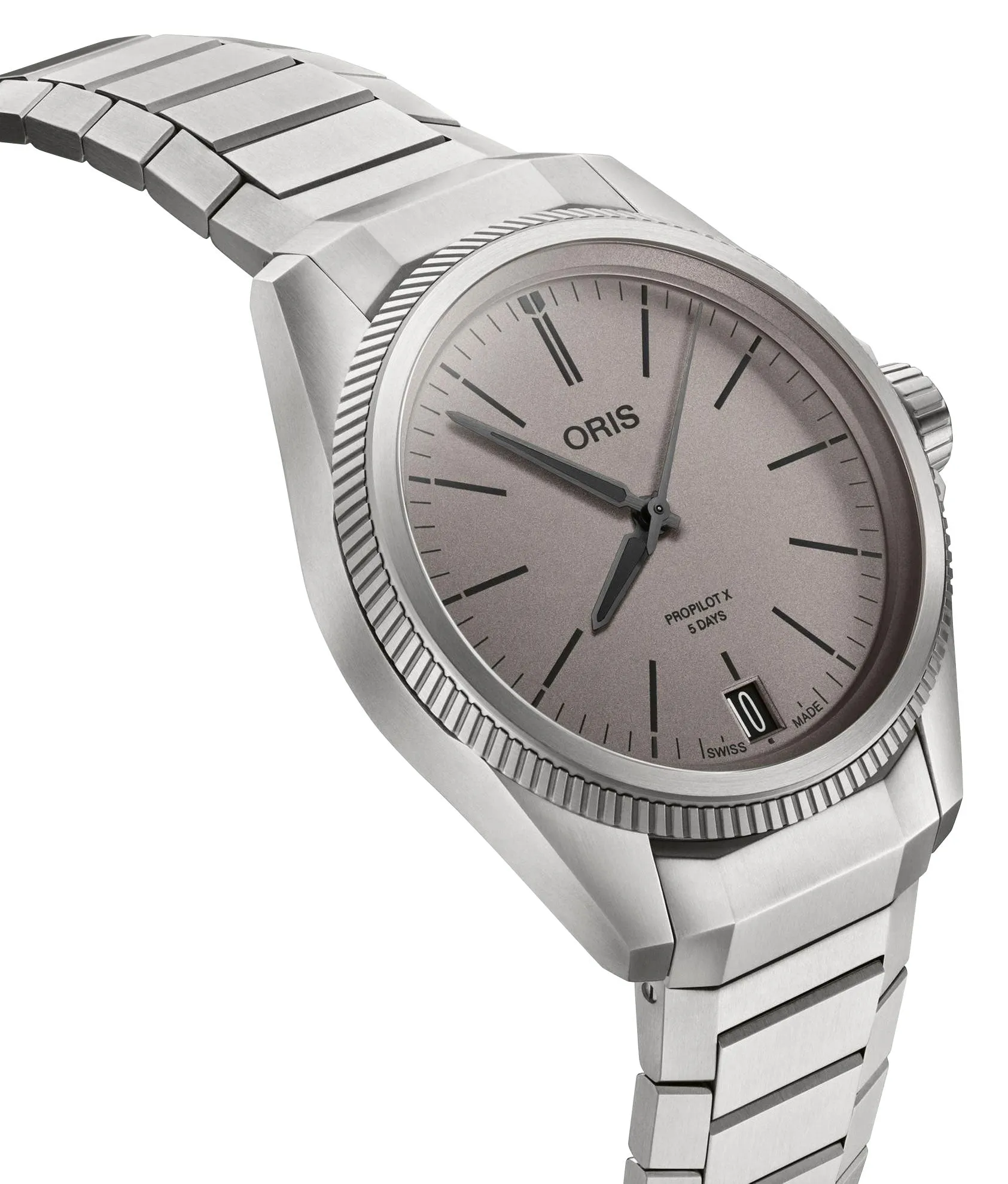 Oris ProPilot X Calibre 400 Automatic Titanium Gray Dial Date Mens Watch 400 7778 7153-07 7 20 01TLC