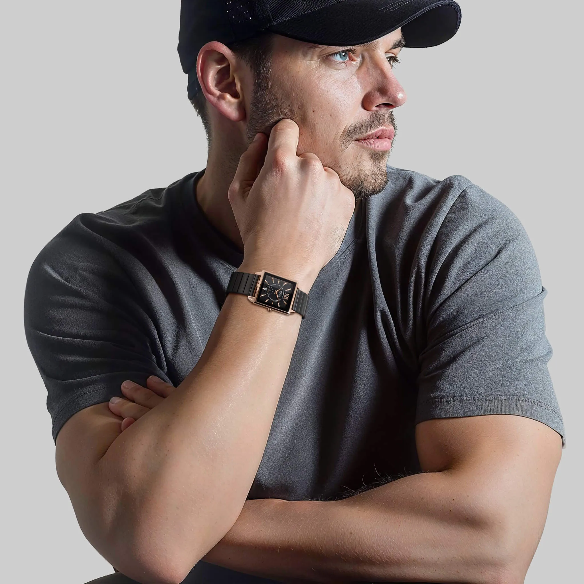 Quadro Men's Black Watch