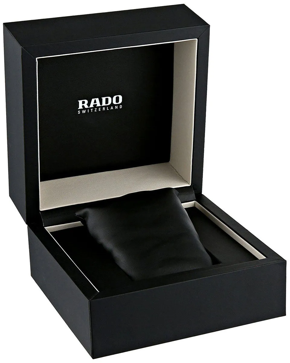 Rado DiaMaster Plasma High-Tech Ceramic Case Black Dial Date Black Leather Strap Automatic Mens Watch R14129176
