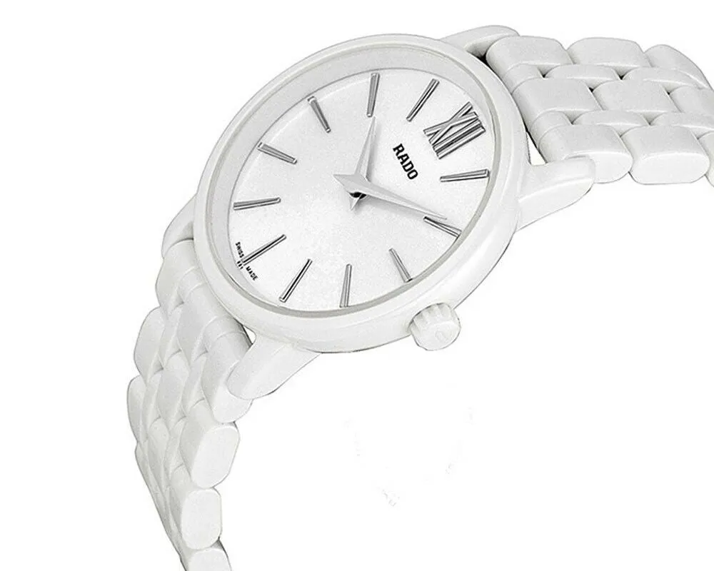 Rado DiaMaster Roman Mini R14065017 Ceramic Womens Watch Round Case Sapphire Crystal Quartz