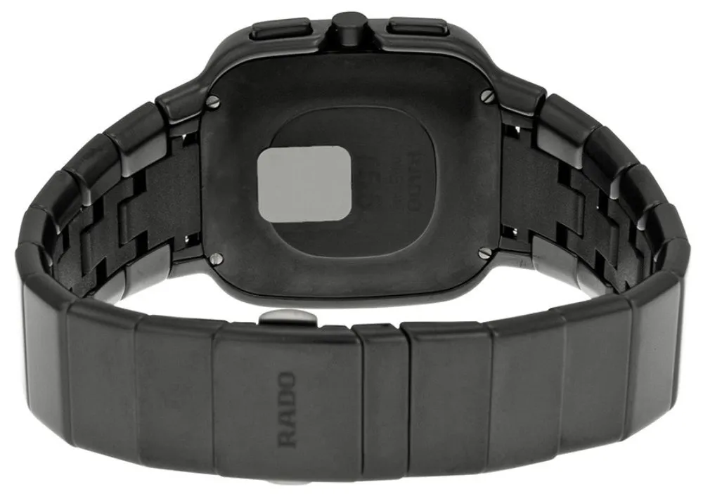 Rado R5.5 Quartz Chronograph Black Ceramic Mens Watch Black Dial Date R28886182
