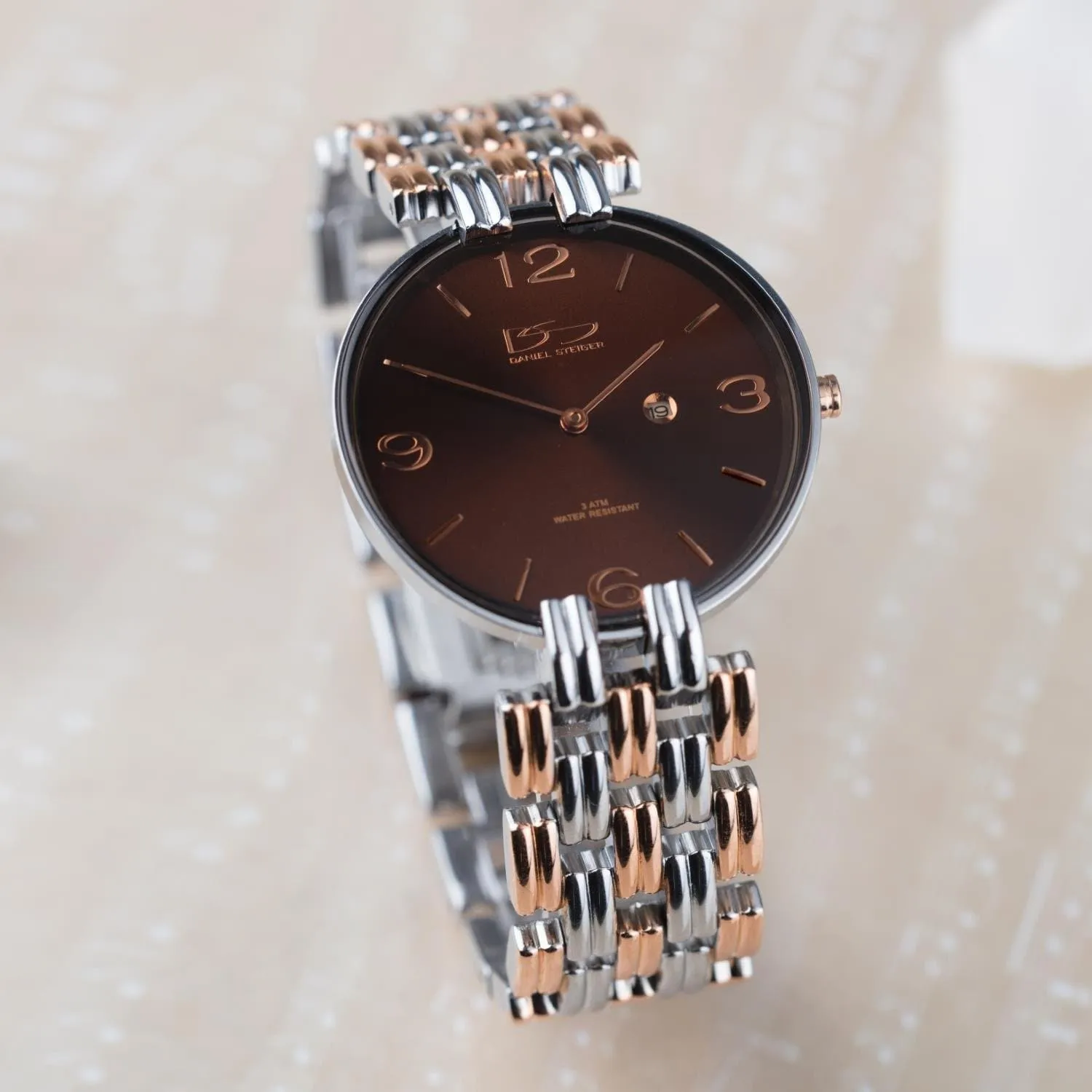 Renaissance Classic Two-Tone Rose / Brown Watch