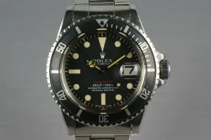 Rolex Red Submariner Ref: 1680 Mark V Unpolished