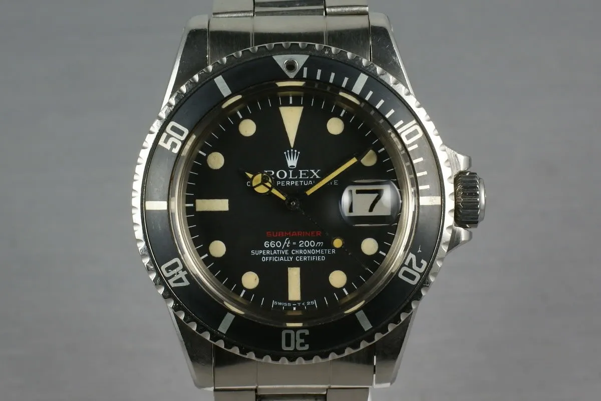 Rolex Red Submariner Ref: 1680 Mark V Unpolished
