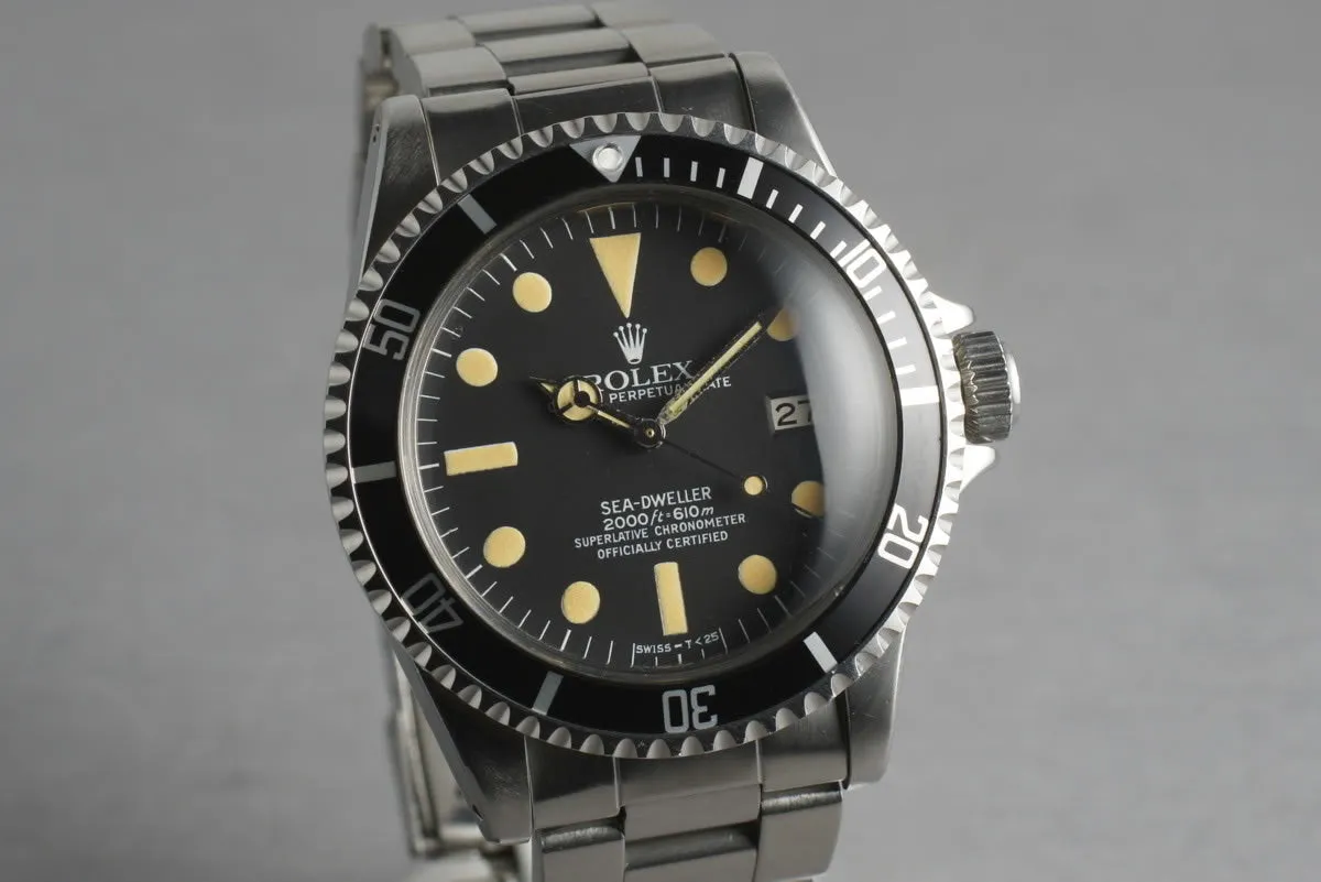Rolex Sea Dweller 1665 with creamy luminous