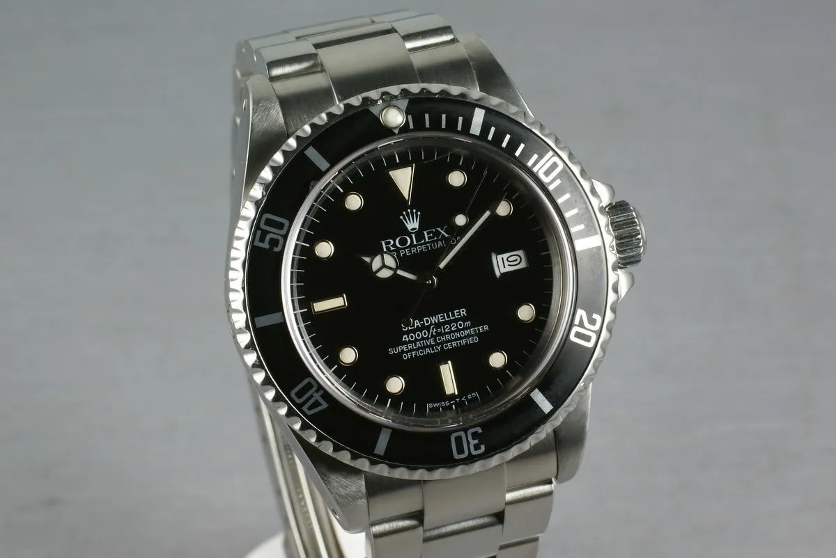 Rolex Sea Dweller 16660 box and Guarantee paper