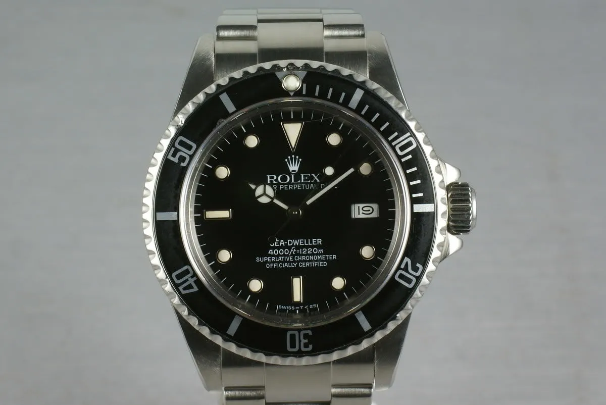 Rolex Sea Dweller 16660 box and Guarantee paper