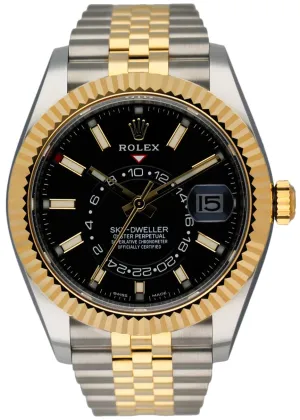 Rolex Sky-Dweller 326933 Black Dial Mens Watch Box Papers
