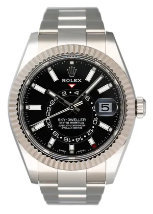 Rolex Sky-Dweller 326934 Black Dial Mens Watch Box Papers
