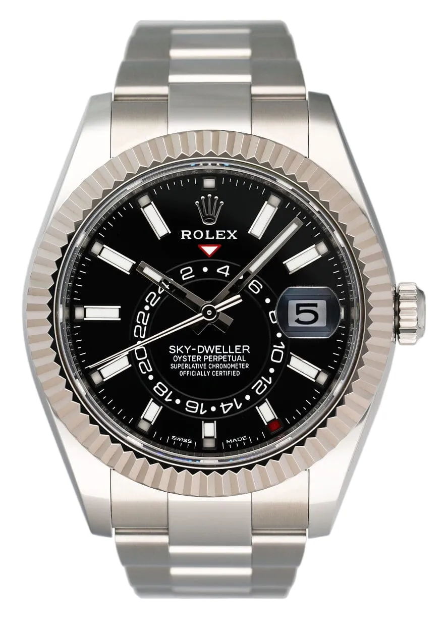 Rolex Sky-Dweller 326934 Black Dial Mens Watch Box Papers