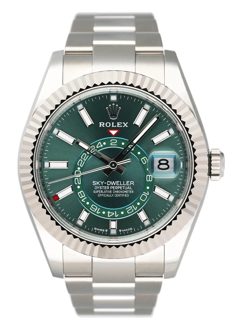 Rolex Sky-Dweller 336934 Green Dial Mens Watch Box Papers