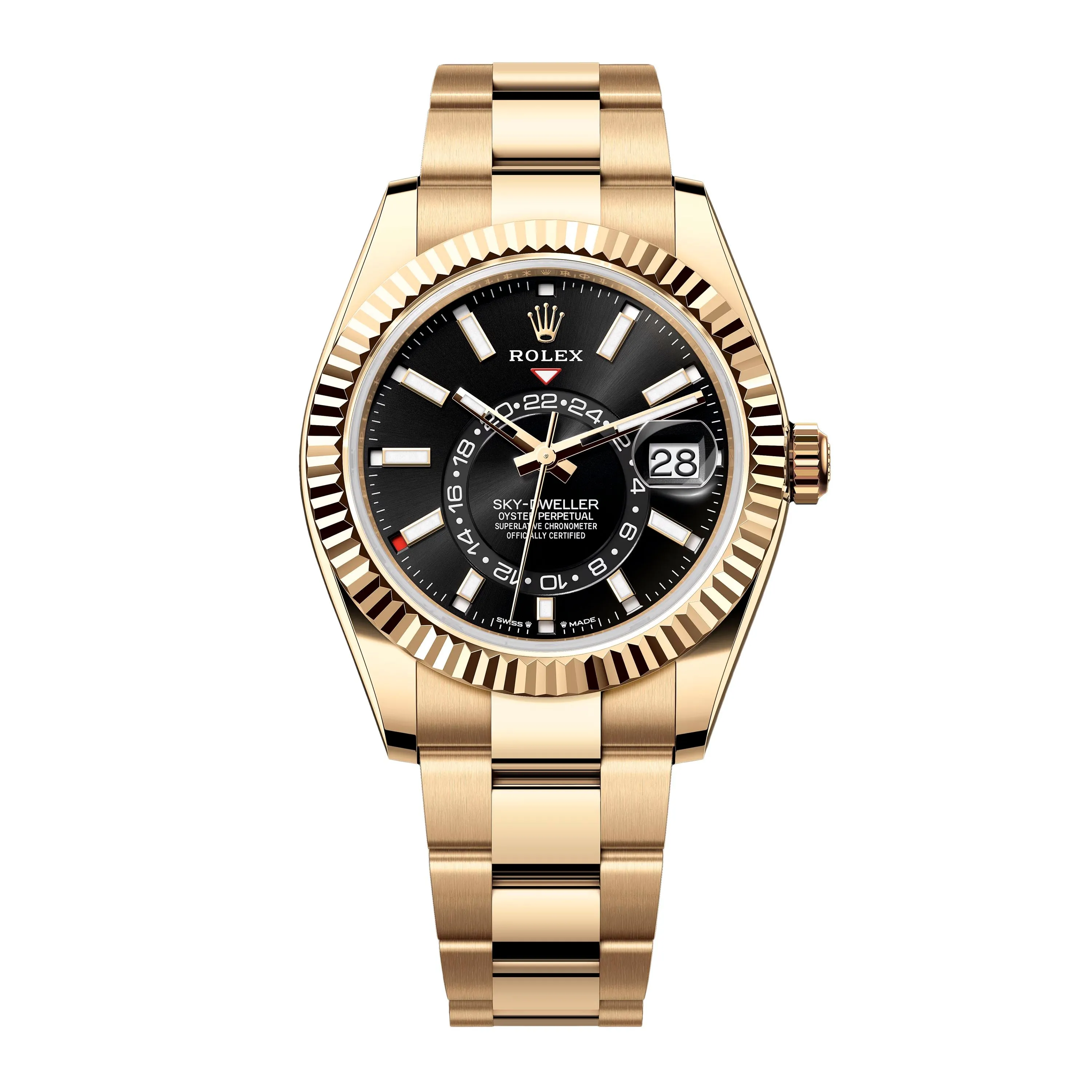 Rolex Sky-Dweller 336938 Black Dial Mens Watch Box Papers