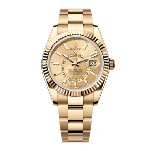 Rolex Sky-Dweller 336938 Champagne Dial Mens Watch Box Papers