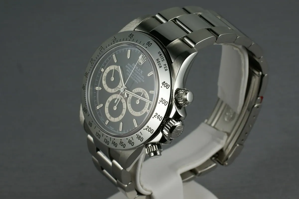 Rolex SS Zenith Daytona  16520 Box and Papers