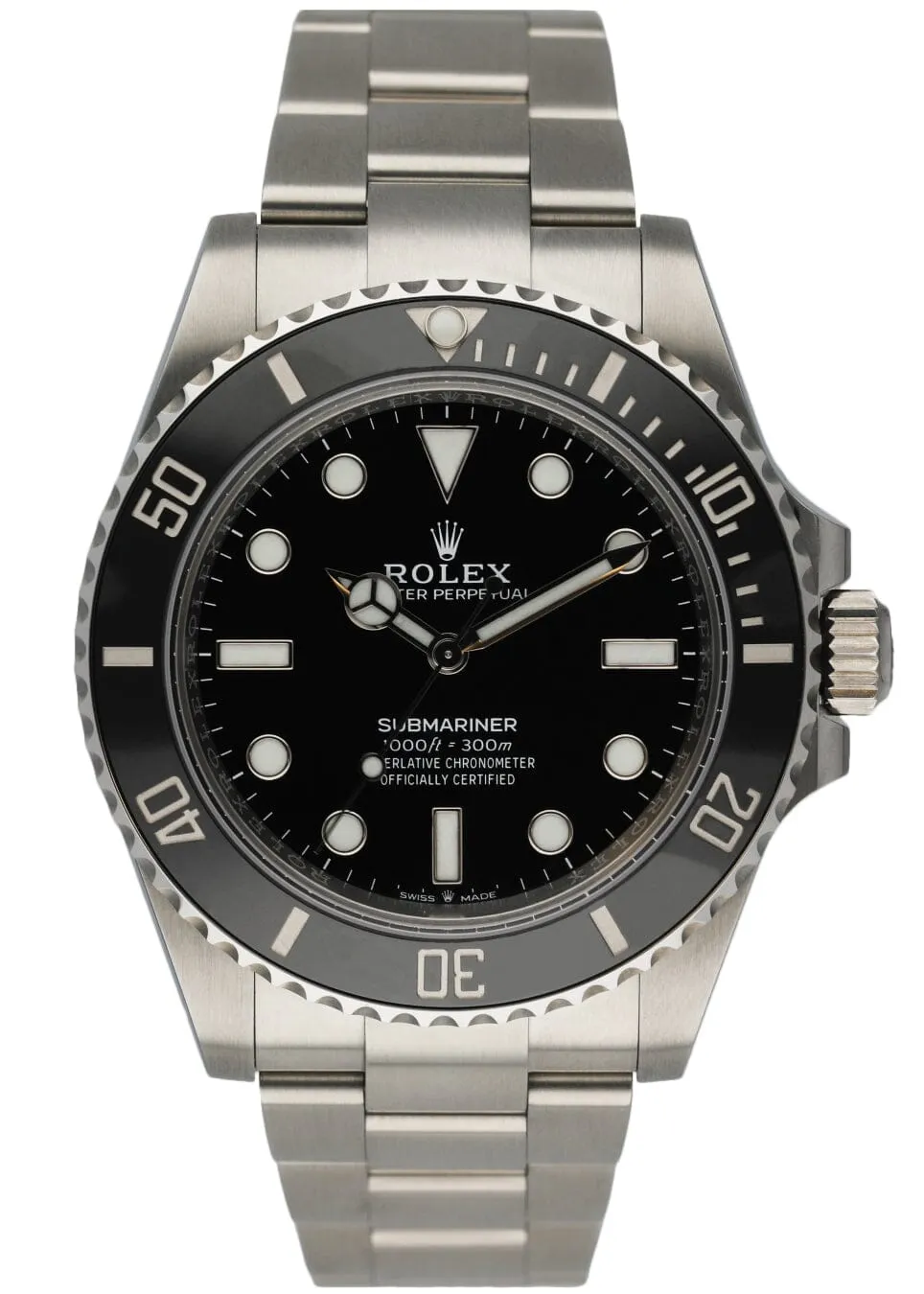 Rolex Submariner 124060 No Date Mens Watch Box & Papers