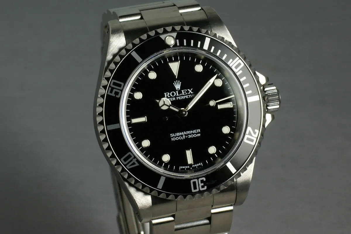 Rolex Submariner 14060 Z serial with box and Papers