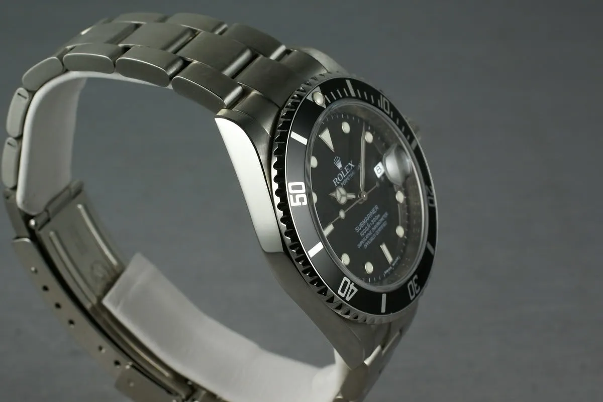 Rolex Submariner 16610 Box and Papers M serial