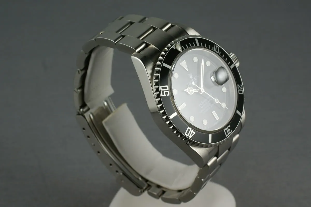 Rolex Submariner 16610 M serial