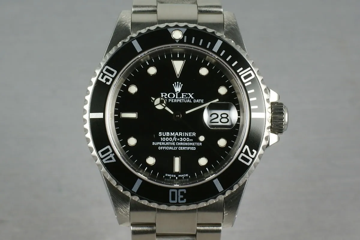 Rolex Submariner 16610 with Solid End Link Bracelet