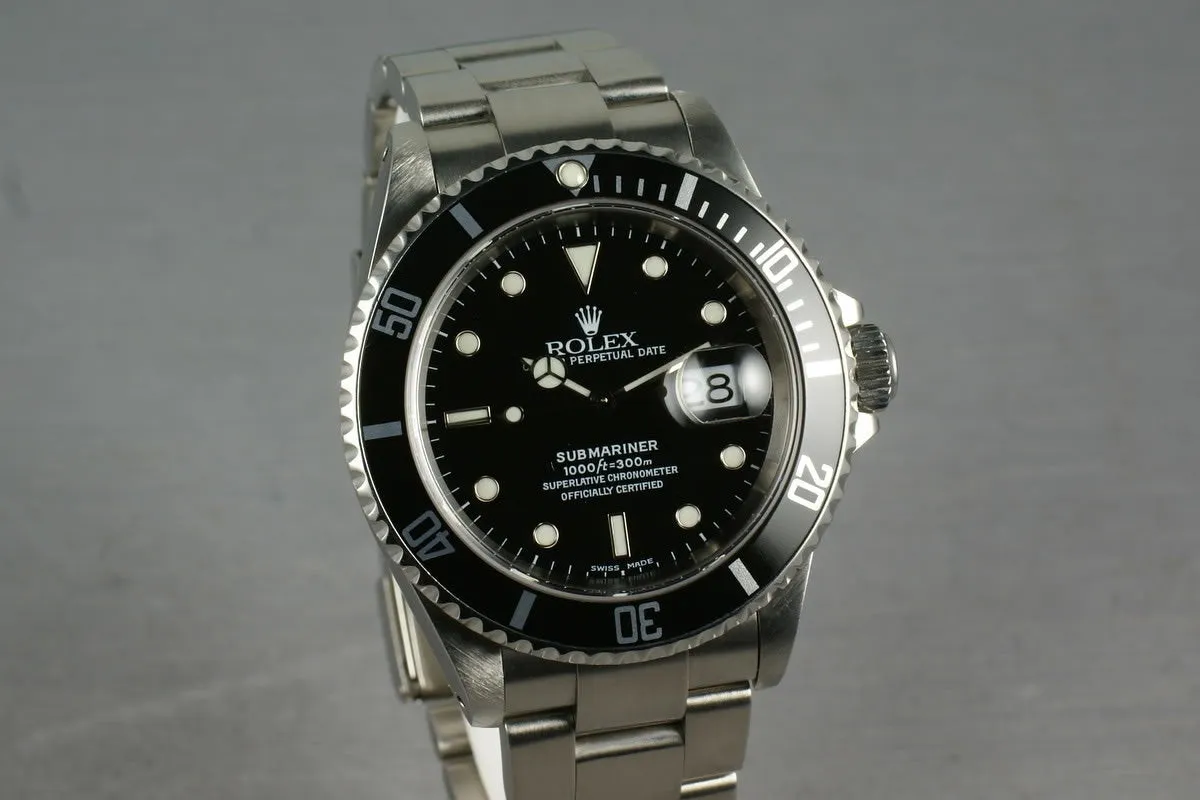 Rolex Submariner 16610 with Solid End Link Bracelet