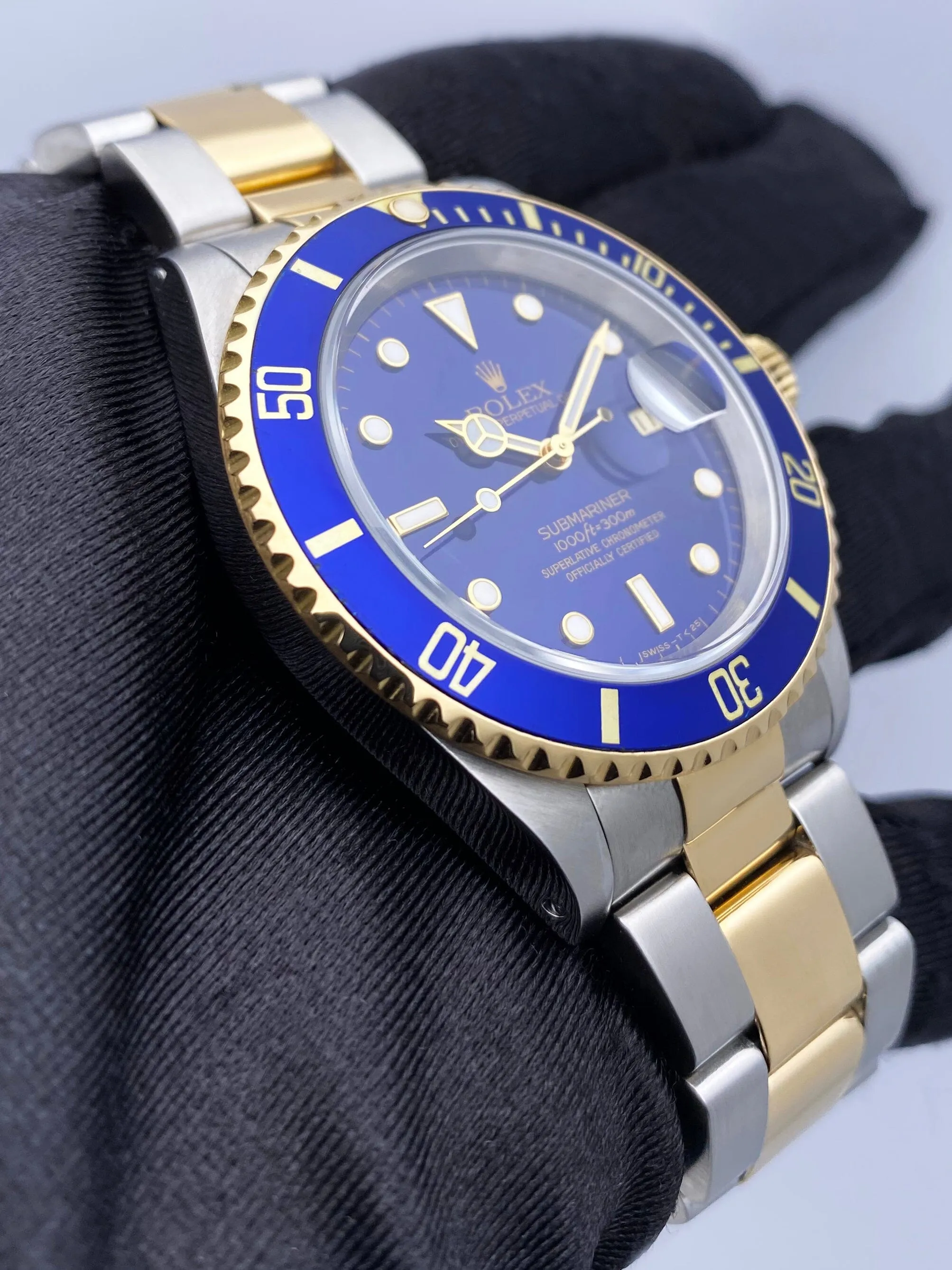 Rolex Submariner 16613 Blue Dial Mens Watch