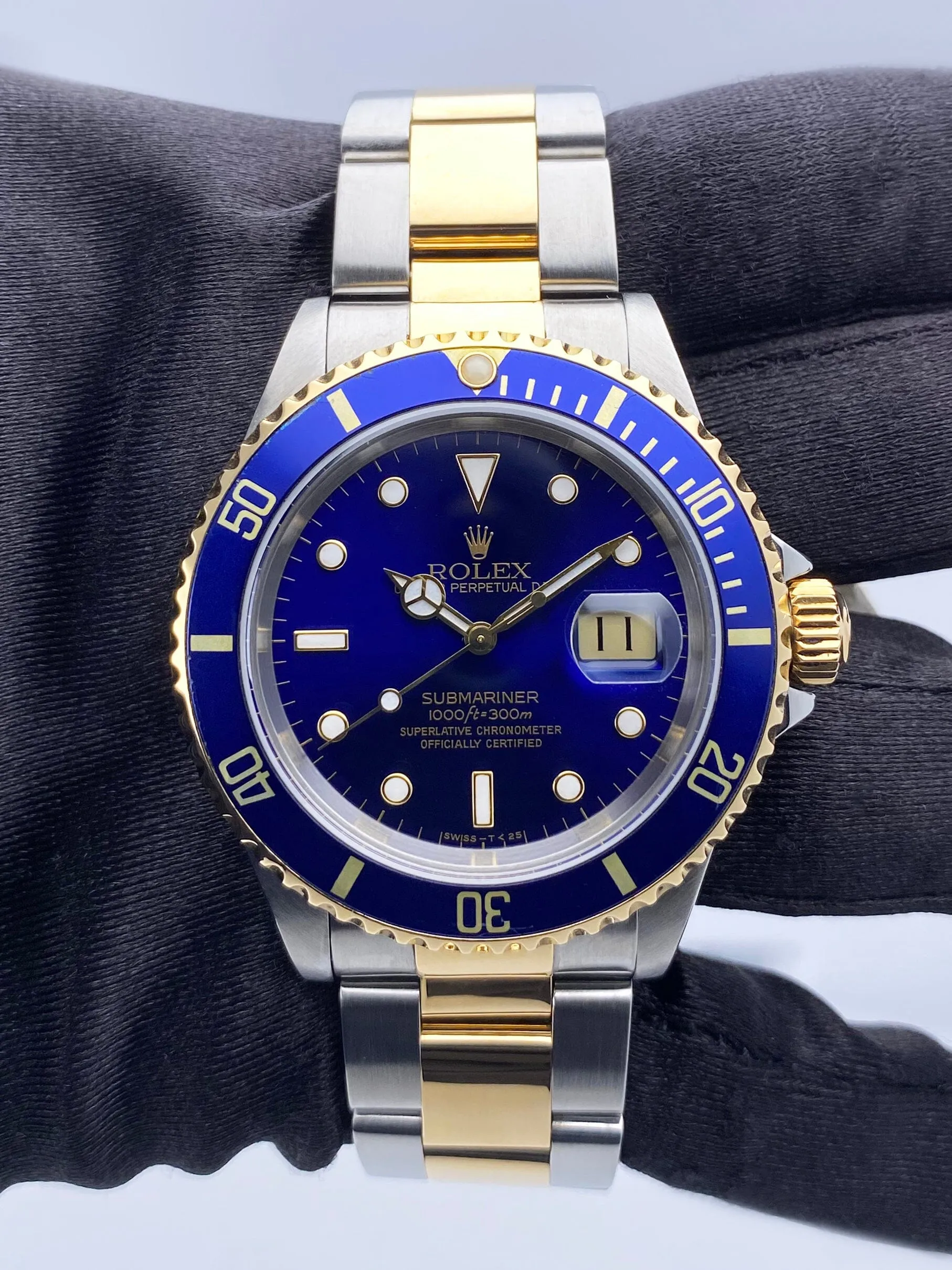 Rolex Submariner 16613 Blue Dial Mens Watch