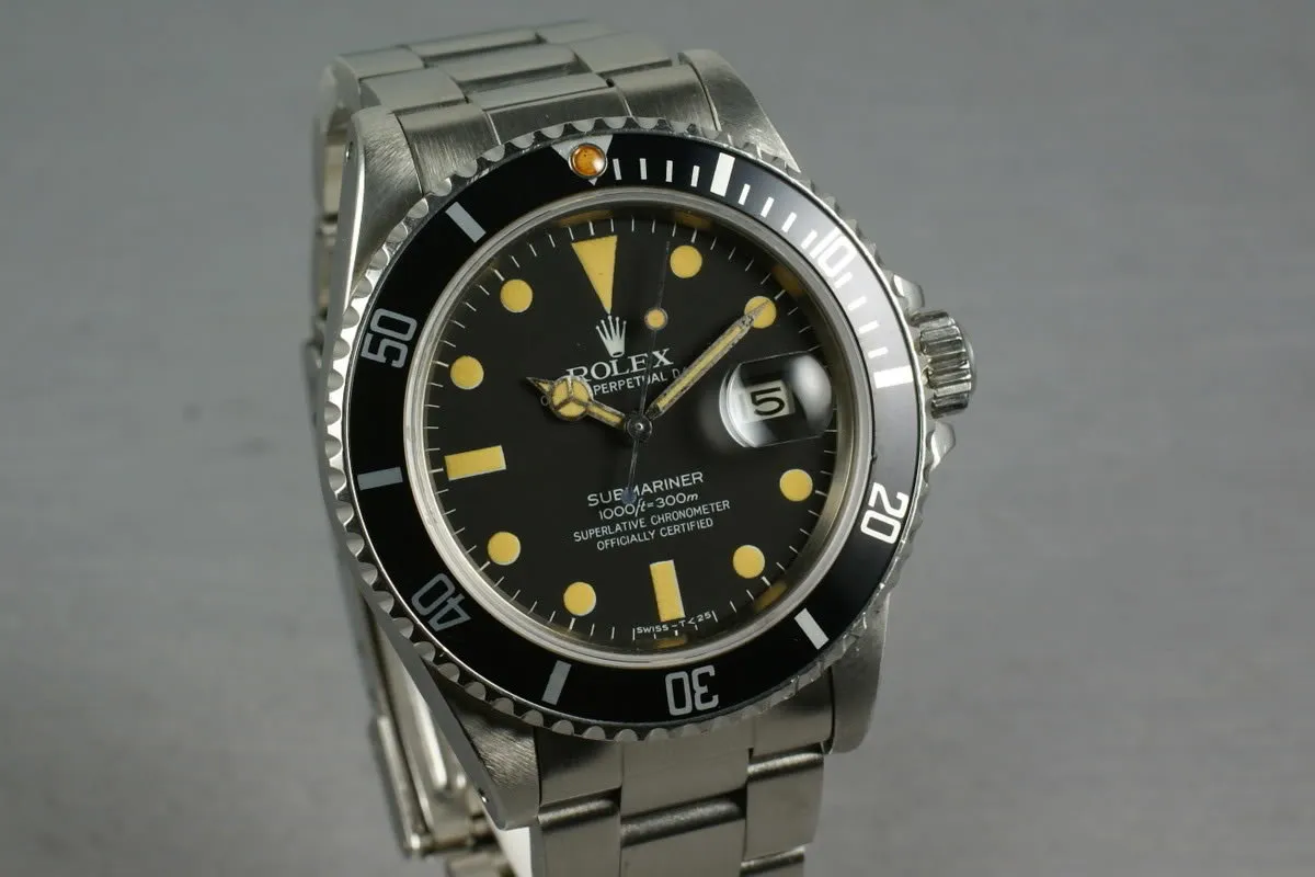 Rolex Submariner 16800 Amazing Orange Lume