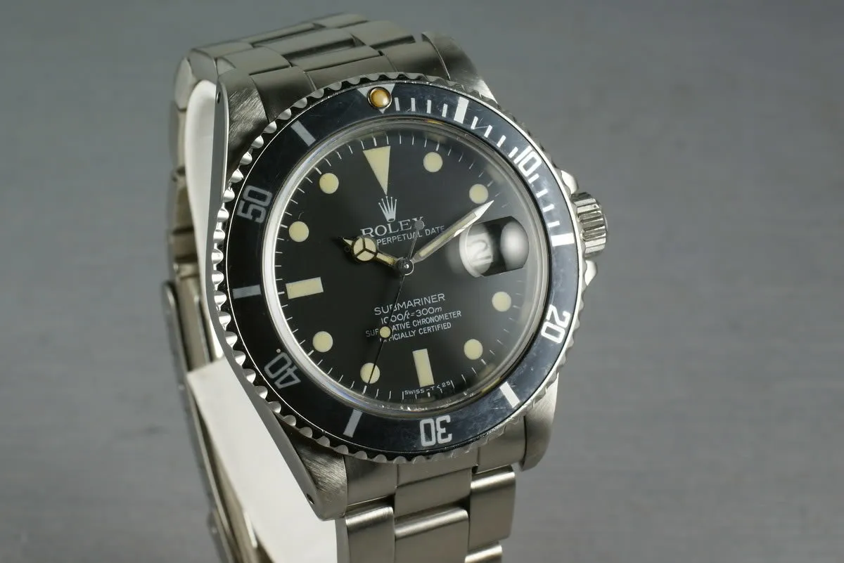 Rolex Submariner  16800 Matte Dial Box and Papers