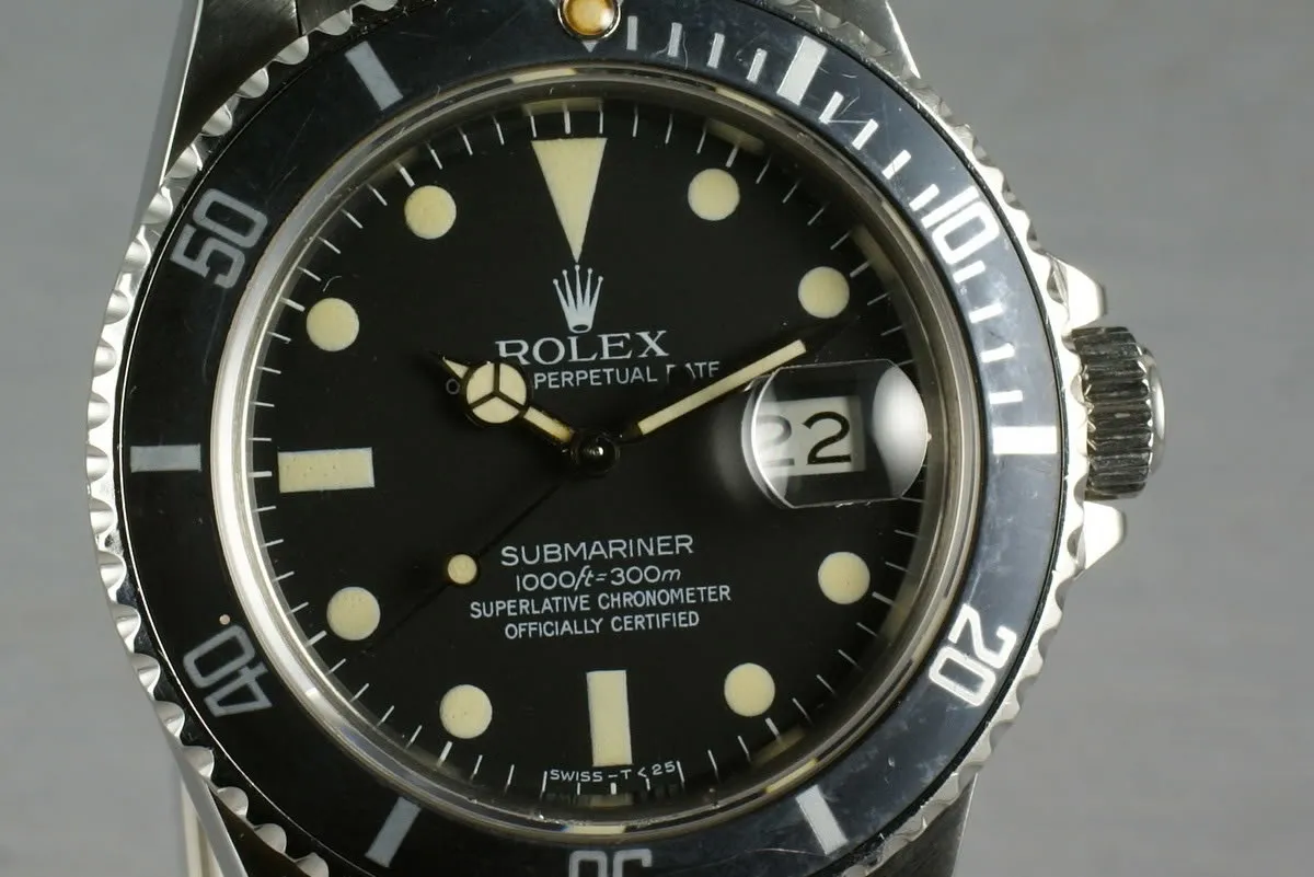 Rolex Submariner  16800 Matte Dial Box and Papers