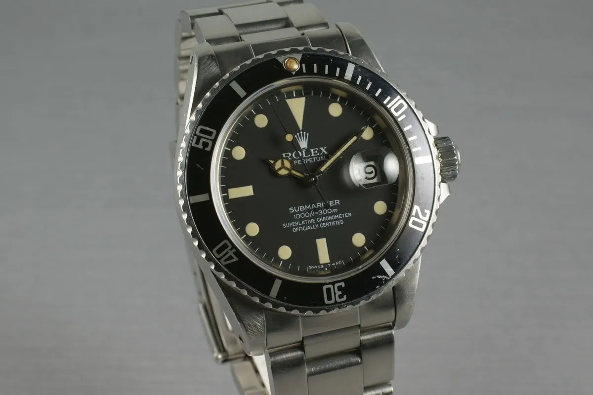 Rolex Submariner 16800 Matte Dial