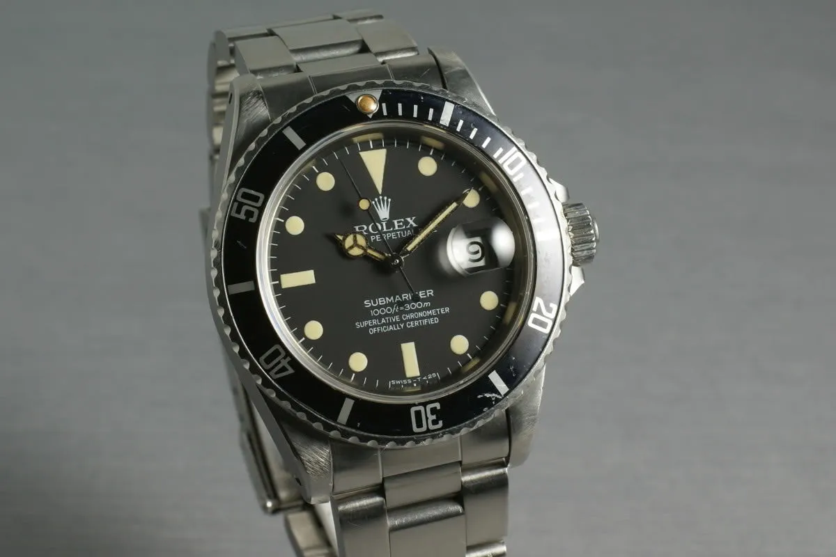 Rolex Submariner 16800 Matte Dial