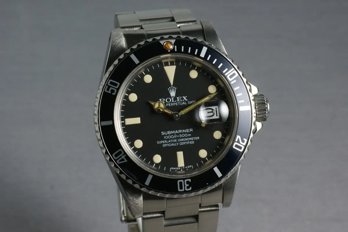 Rolex Submariner 16800 Matte Dial