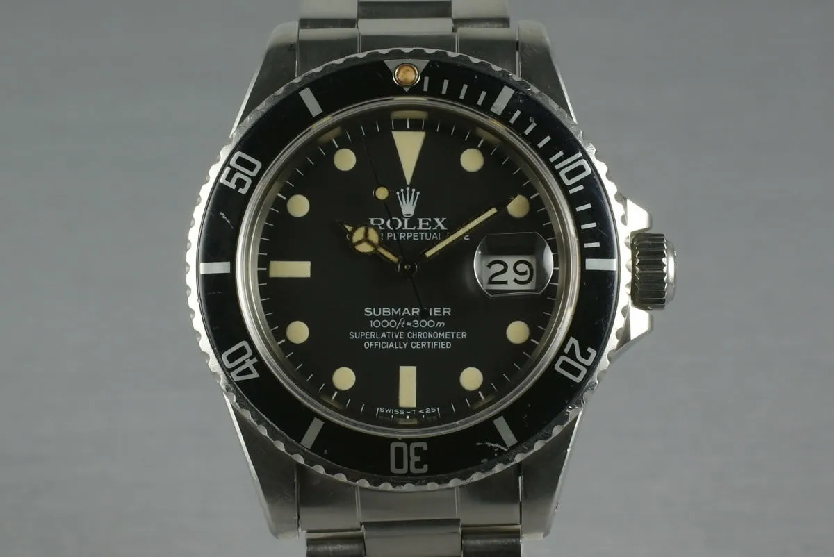 Rolex Submariner 16800 Matte Dial