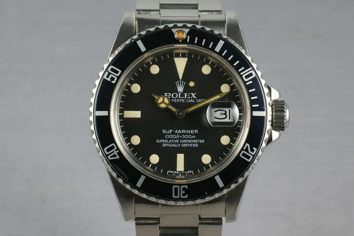 Rolex Submariner 16800 Matte Dial