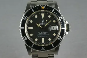 Rolex Submariner 16800 Matte Dial