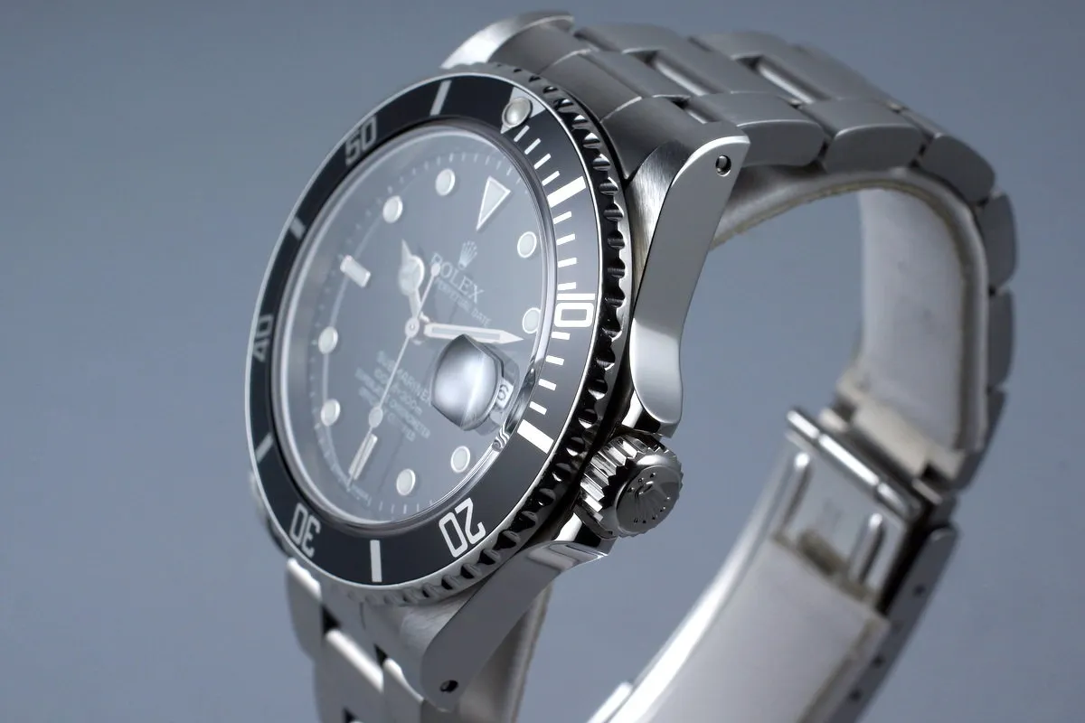 Rolex Submariner 16800 Service Case with RSC Papers